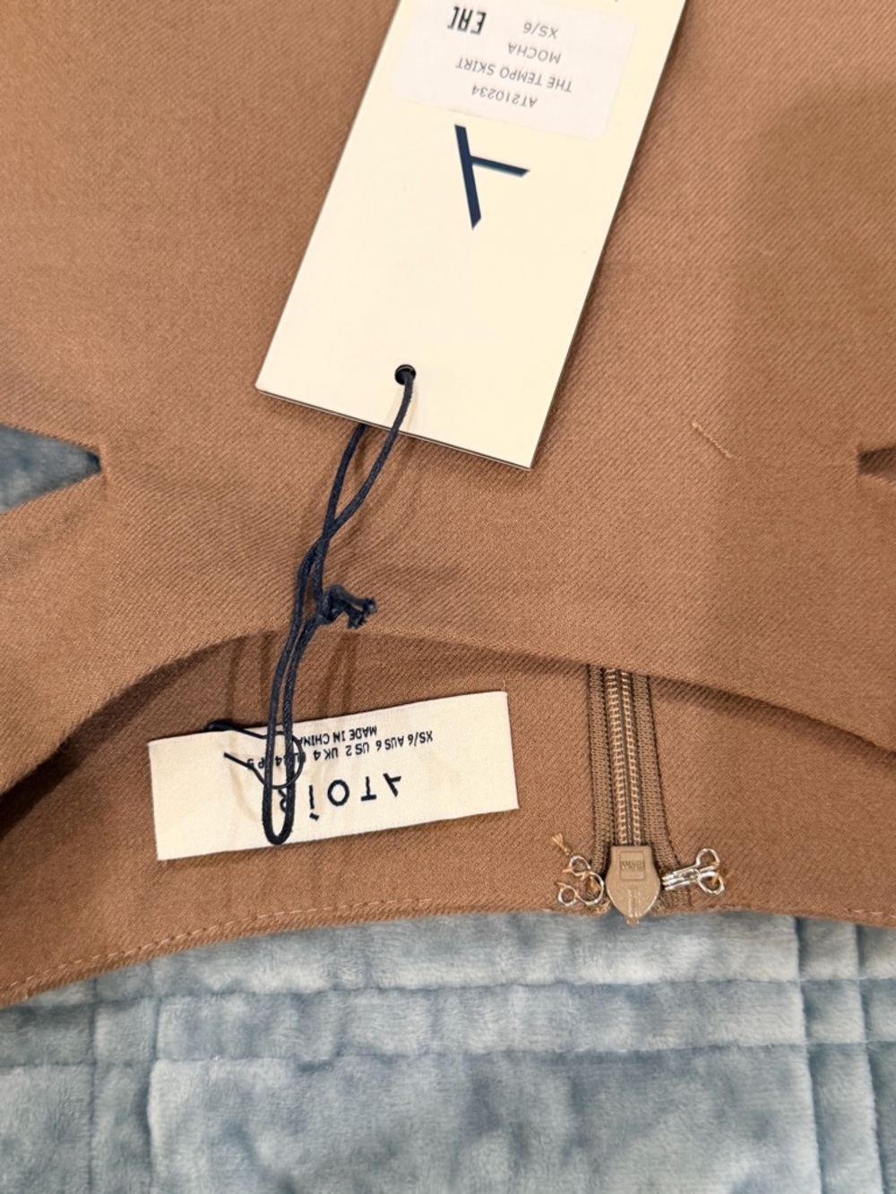 Atoir Cutout Mini Skirt in Mocha - Size XS - BNWT - Picture 3 of 7